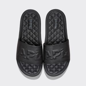 Men's Lusso Logo Slide Black