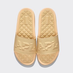 Men's Lusso Logo Slide Camel